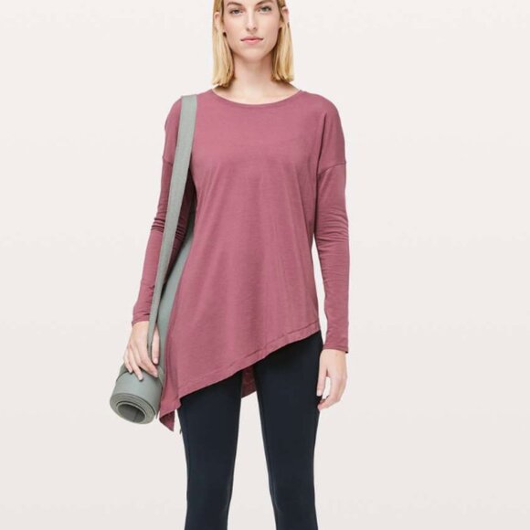 Lululemon To The Point Long Sleeve Women's Mauve pink crew Top 4 - Picture 1 of 7